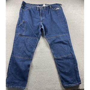 Diamond Gusset Jeans Defender Motorcycle Blue Denim Mens 44x31 Double knee USA